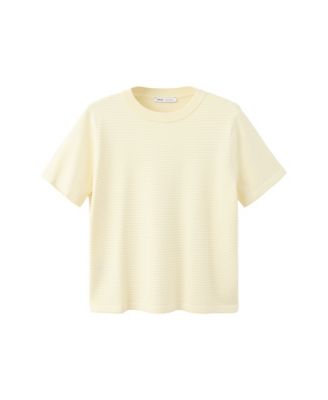Women's New Now Short-Sleeve Striped Crewneck Sweater