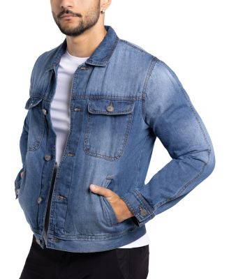 Men's Plaid Lined Denim Jacket