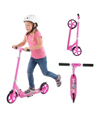 Adjustable-Height Folding Aluminum Alloy Kick Scooter, 220 lb Capacity, Ages 8+