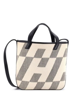 Pre-Owned HERMES Pre-Owned Hermes 27 Cabas H en Biais Tote Canvas with Leather