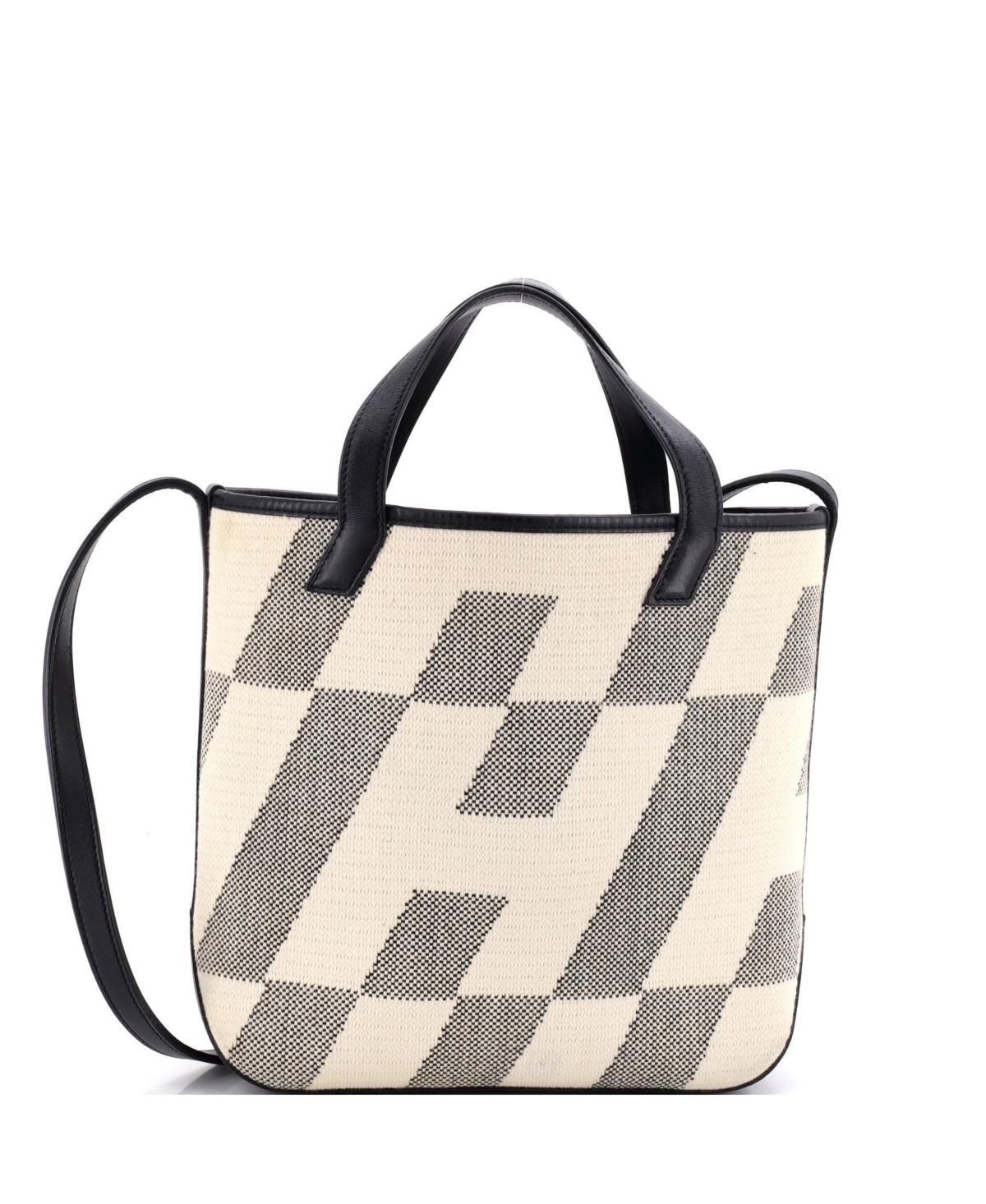 Pre-Owned Hermes 27 Cabas H en Biais Tote Canvas with Leather