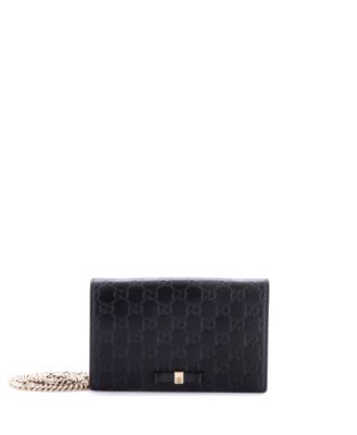 Signature Wallet on Chain Guccissima Leather Crossbody