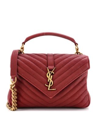 Monogram Chevron Medium Leather Shoulder Bag