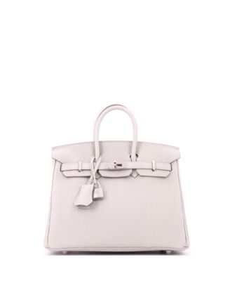 Pre-Owned HERMES Pre-Owned Hermes Birkin 25 Handbag Grey Togo with Palladium Hardware