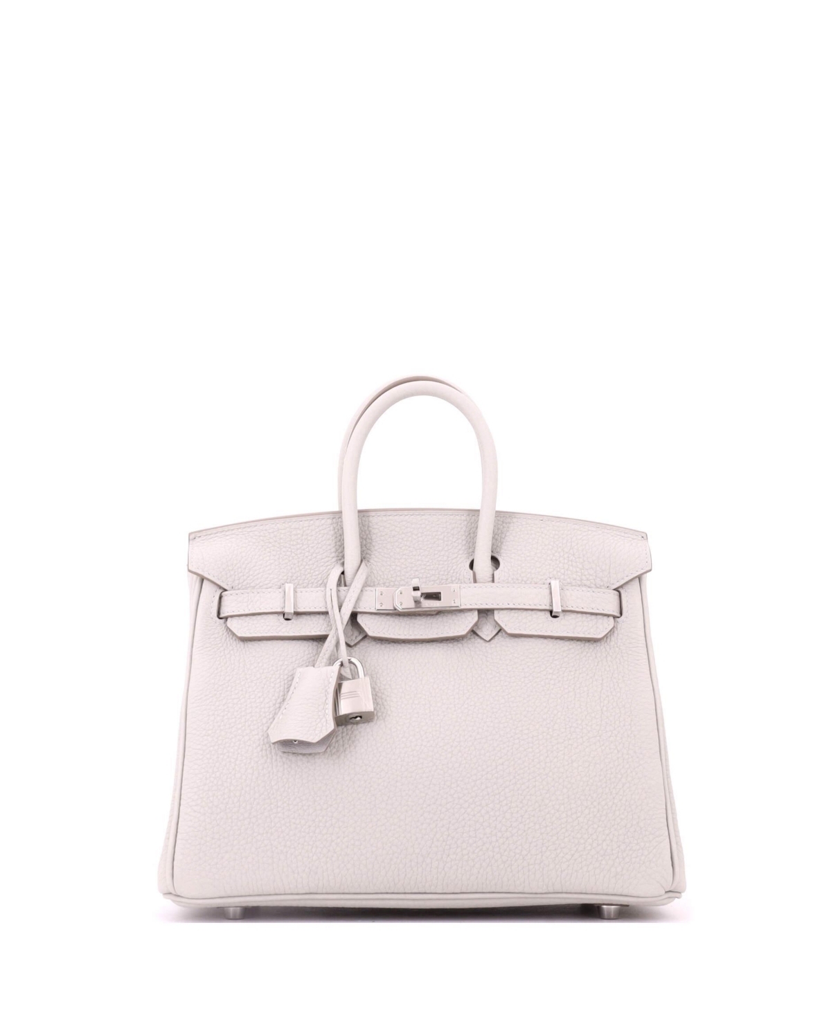 Pre-Owned Hermes Birkin 25 Handbag Grey Togo with Palladium Hardware - Grey