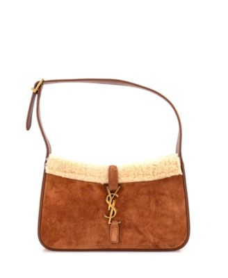 Le 5 a 7 Small Suede with Shearling Hobo