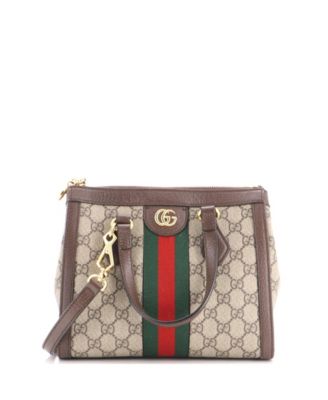 Small Ophidia Top Handle Tote GG Coated Canvas