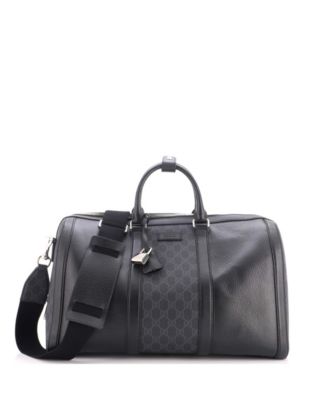 Medium Convertible Duffle Backpack GG Coated Canvas and Leather