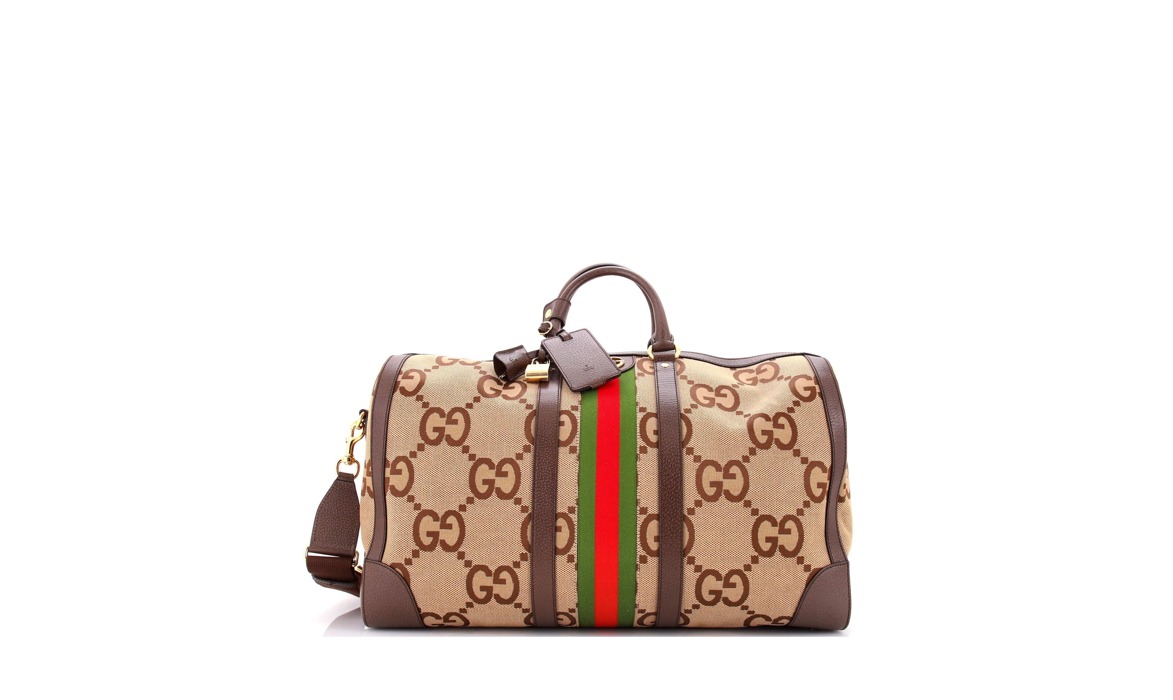 Pre-Owned Gucci Savoy Convertible Jumbo Duffle Bag