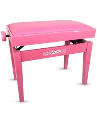 Adjustable Piano Bench Thick 3.25" Solid Wood Keyboard Stool Heavy Duty Musician Chair