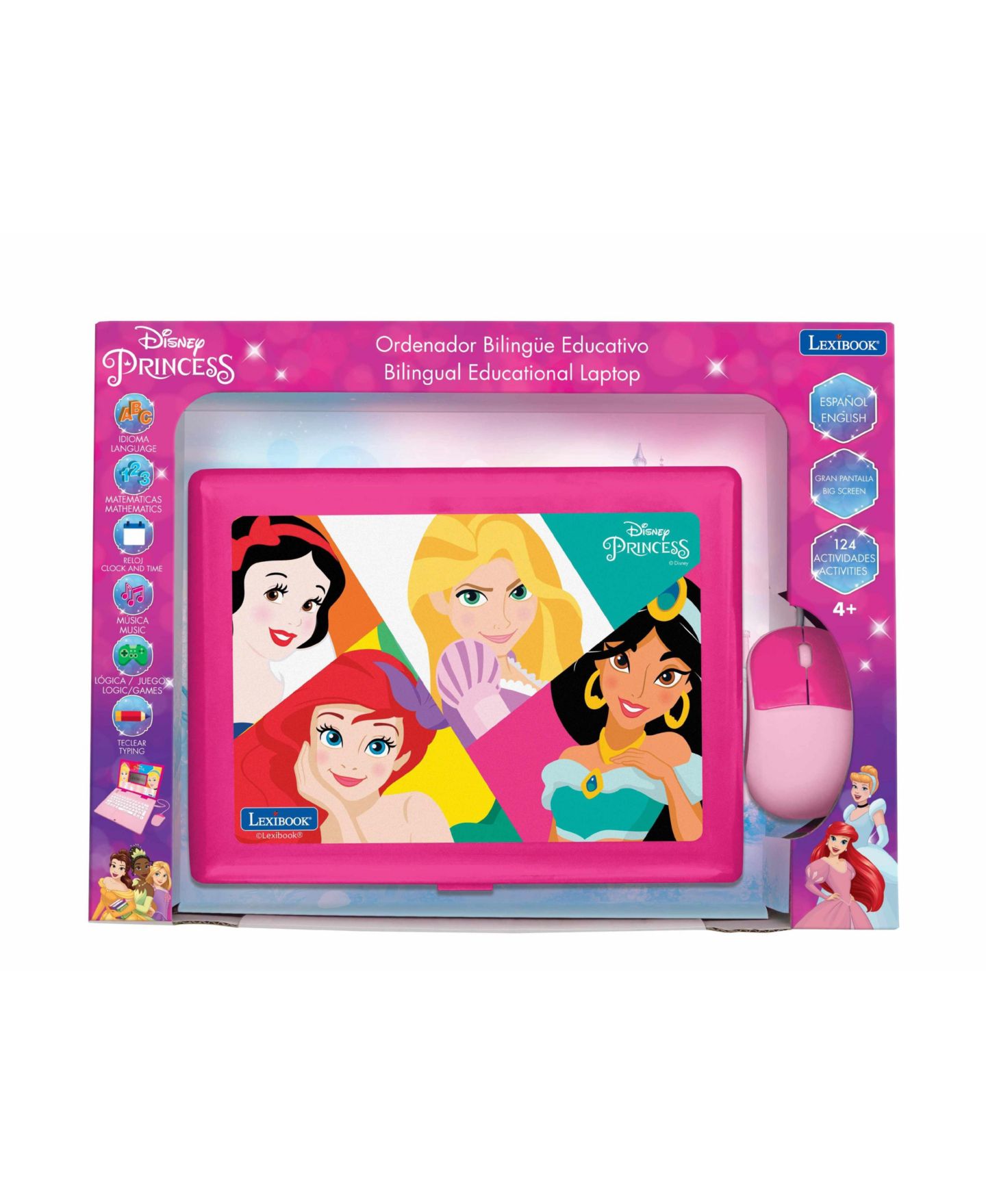 Детская игрушка Disney Princess Bilingual Laptop 124 Activities Educational Laptop, Ages 4+ — фото 2