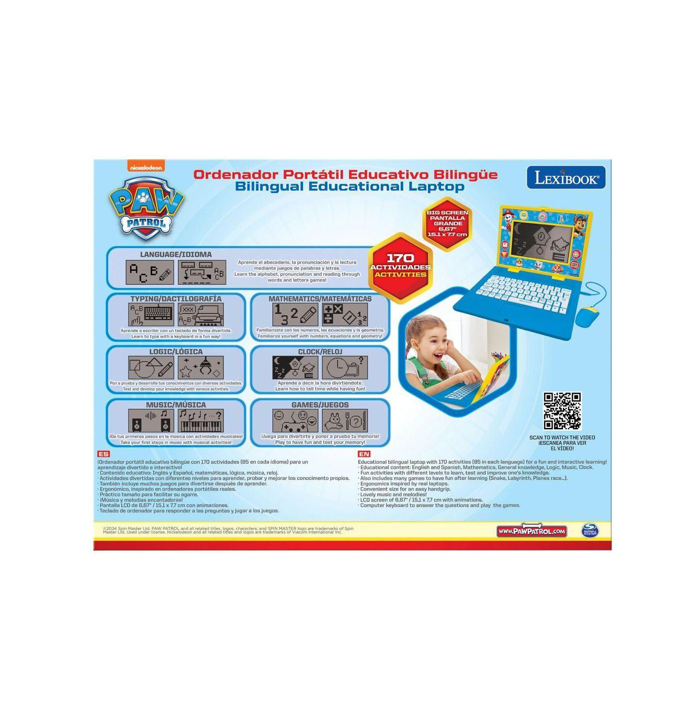 Детские игрушки Paw Patrol Bilingual Laptop 170 Activities, Ages 3+ — фото 7