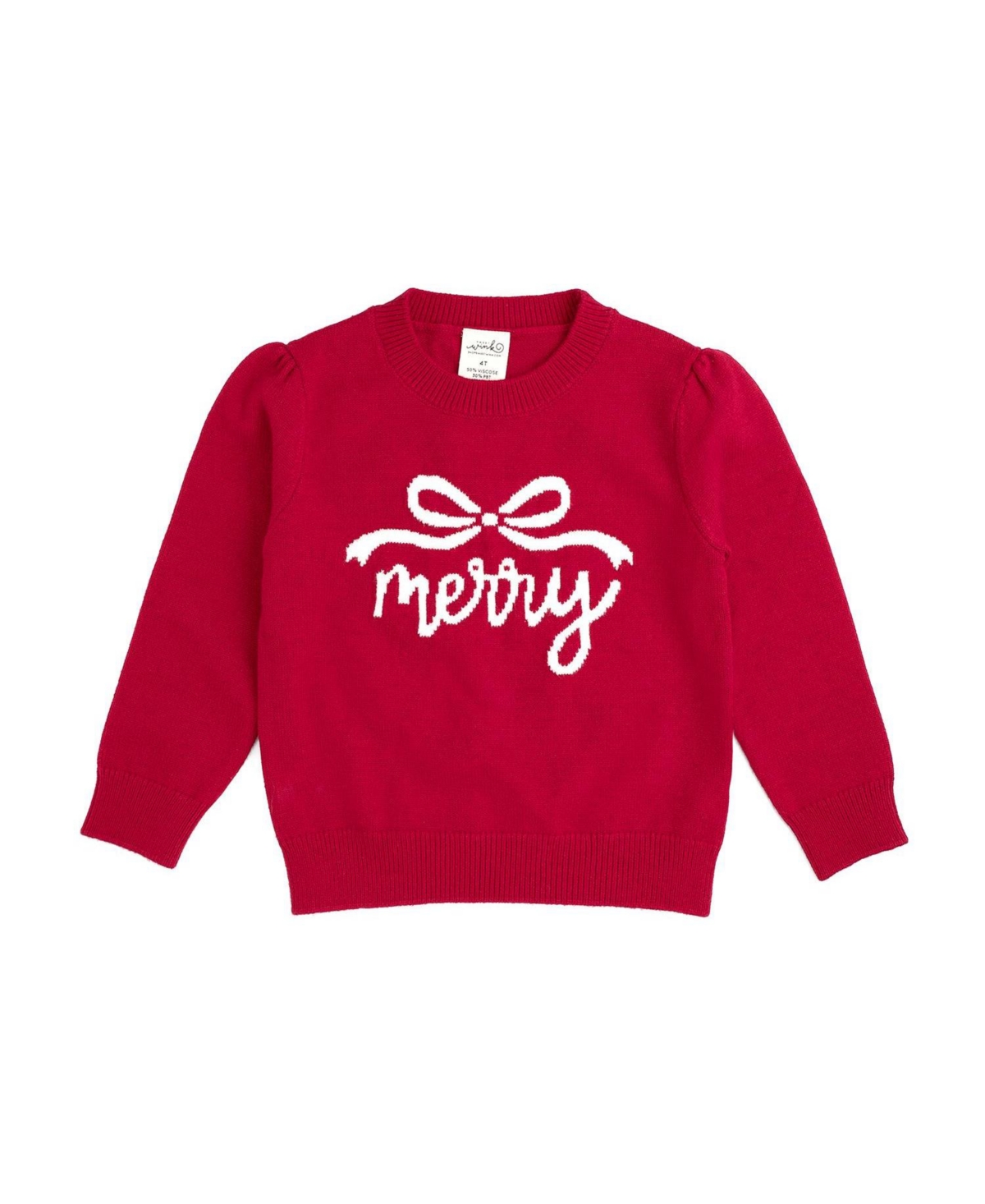 Sweet Wink Toddler Girls' 2T-5T Christmas Bow Sweater