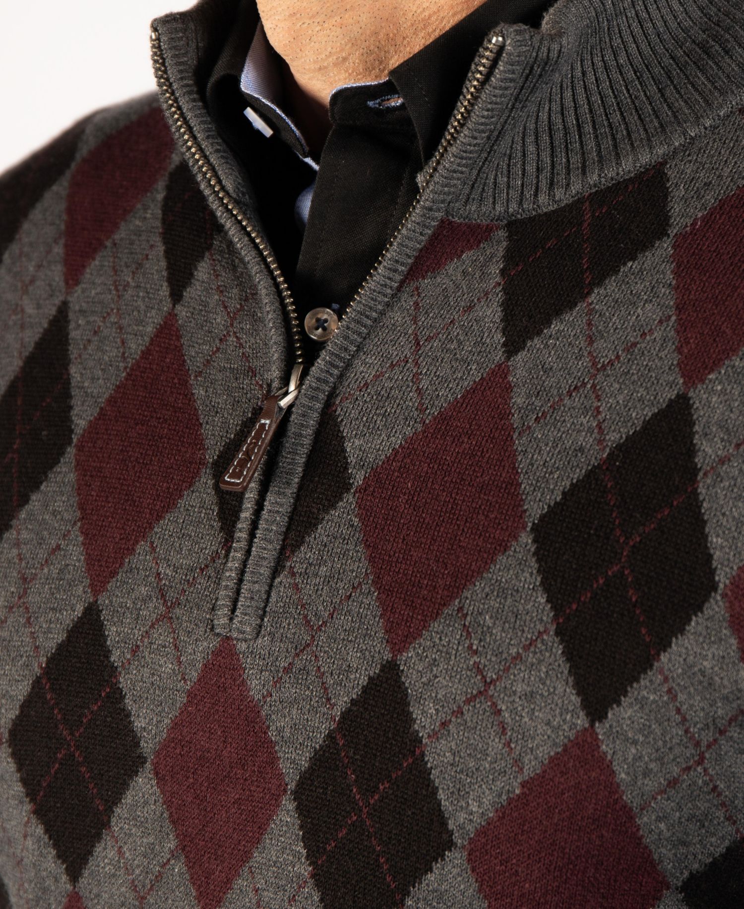 Men's Argyle Quarter Zip