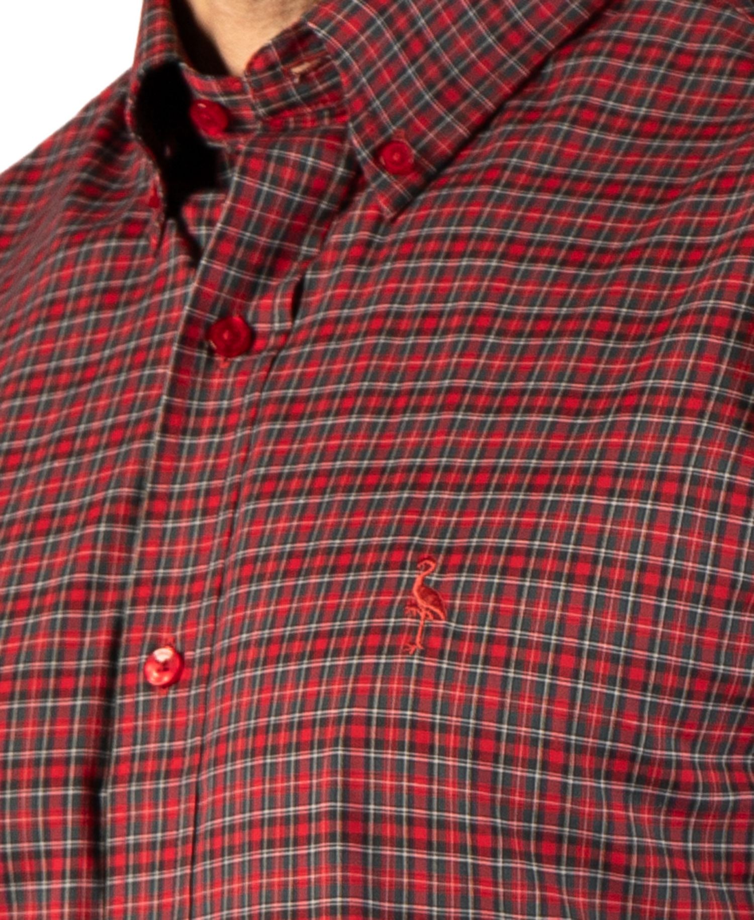 Men's Holiday Mini Tartan Long-Sleeve Shirt