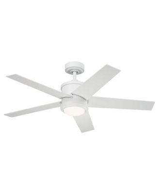 48" Kichler Brahm Matte White LED Indoor Ceiling Fan with Remote