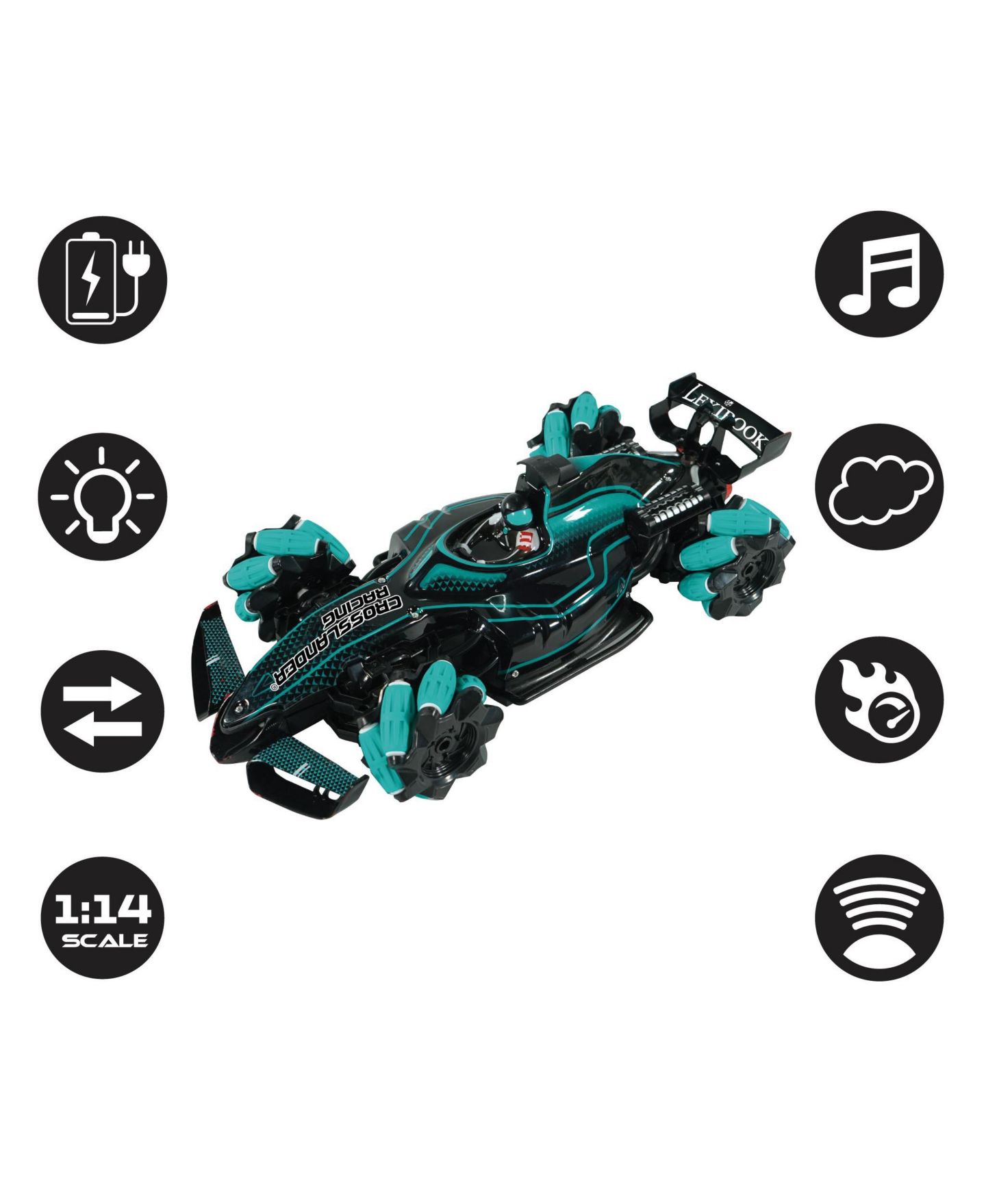 Детская игрушка Lexibook Formula 1 Crosslander Racing Drift Remote Control Car with Smoke Effects, RC61, цвет: Синий — фото 2
