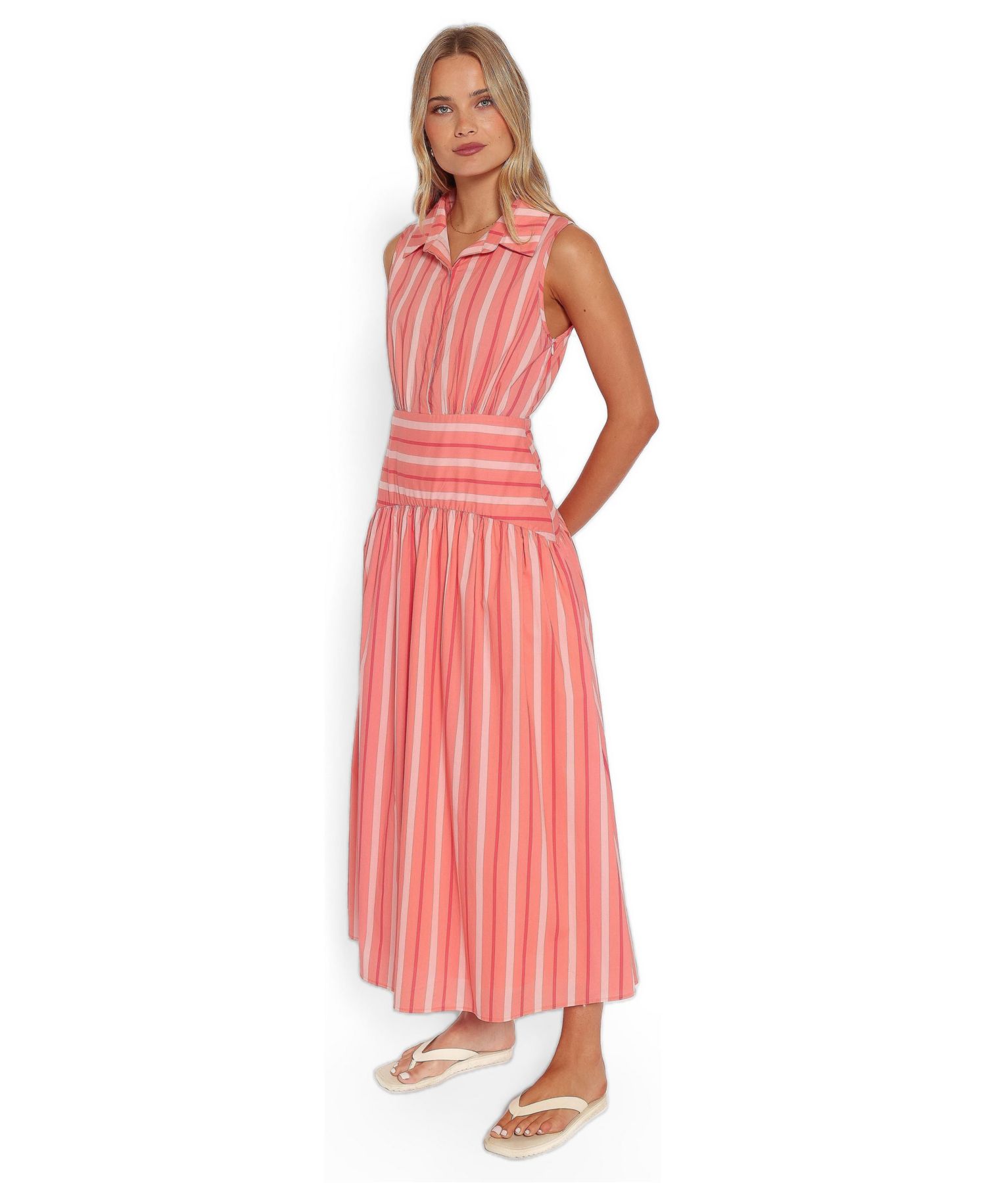 Women's Myranda Collared Sleeveless Midi Dress