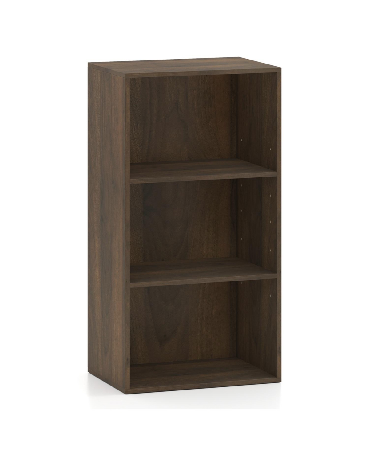 sumyeg 3-Tier Cube Bookcase with Adjustable Shelves for Home Office Storage and Display