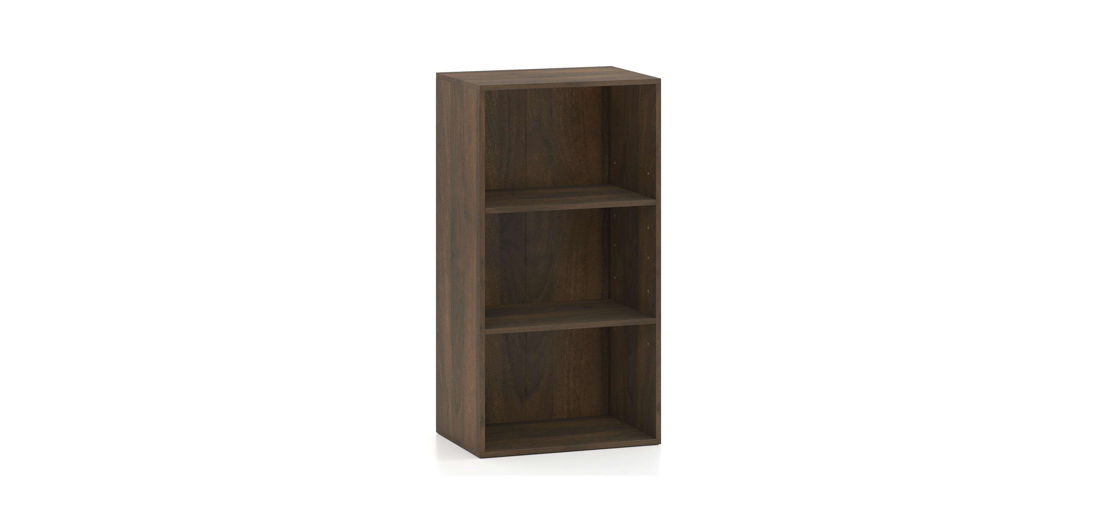 sumyeg 3-Tier Cube Bookcase with Adjustable Shelves for Home Office Storage and Display