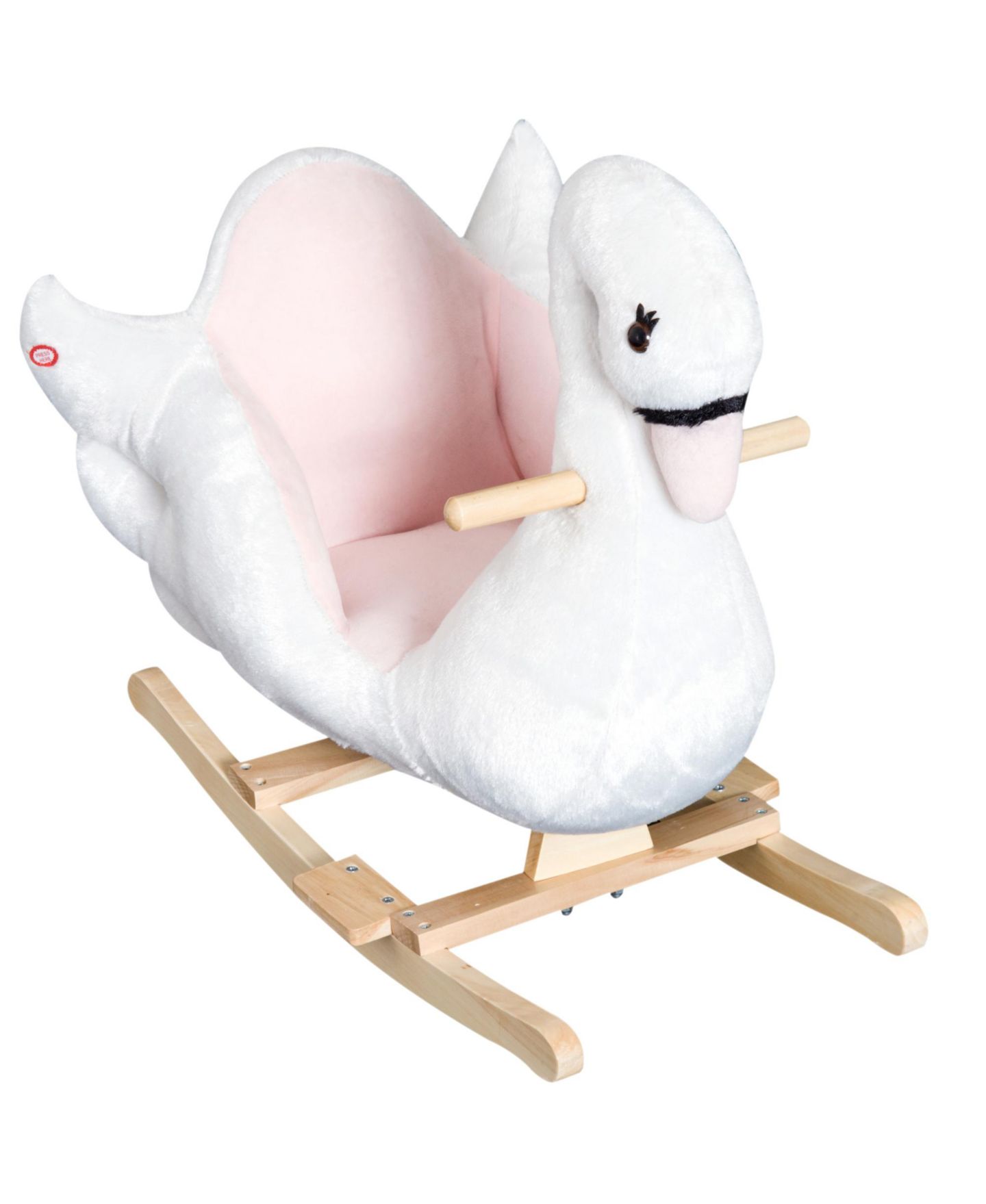 Детская мягкая игрушка Glintex Rocking Swan Plush Rocker with Music, Ages 18 Months+, цвет: Белый / Розовый — фото 6