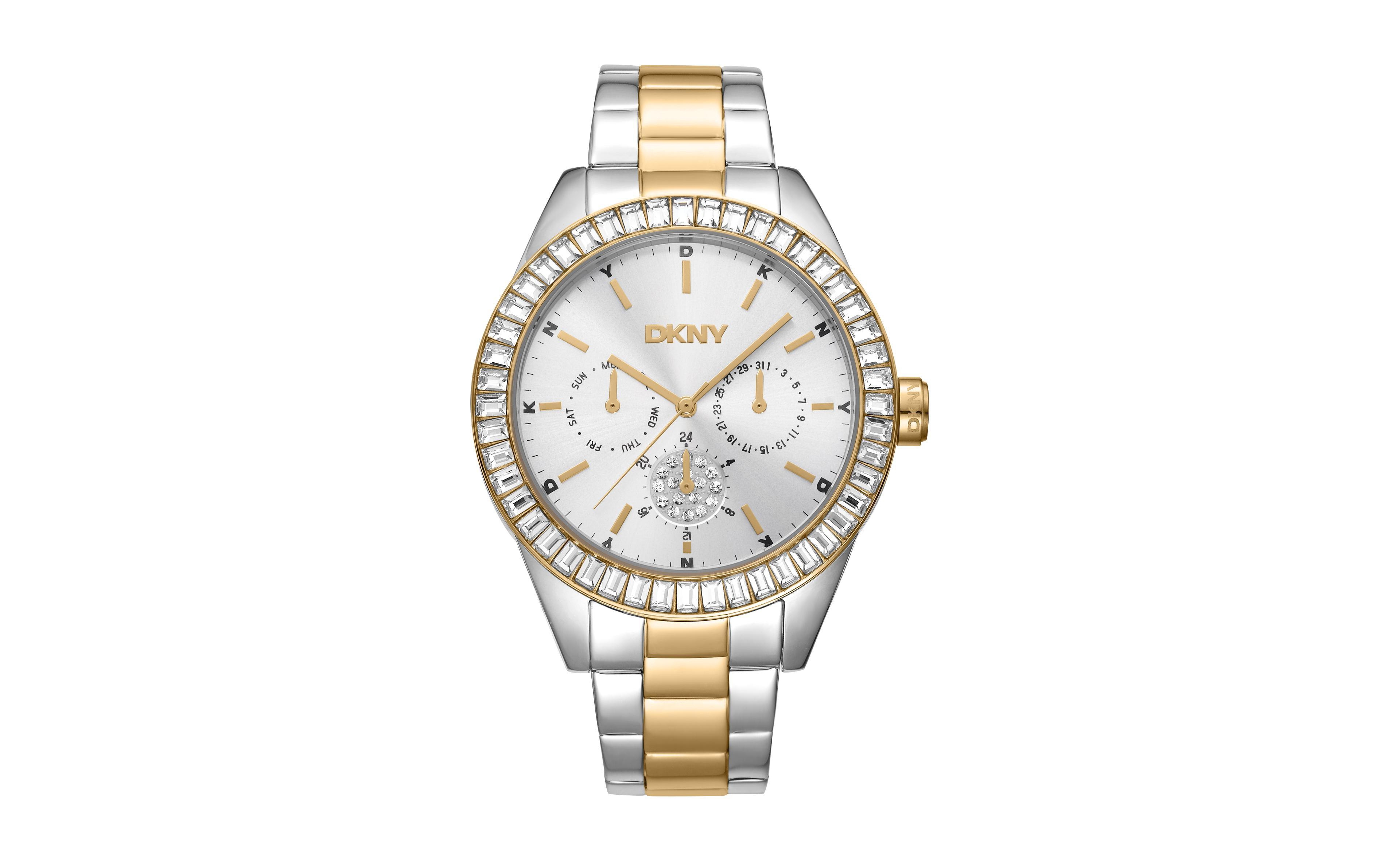 Dkny Women's Quartz Nolita Multi Glitz Two-Tone Stainless Steel Bracelet Watch, 40 mm