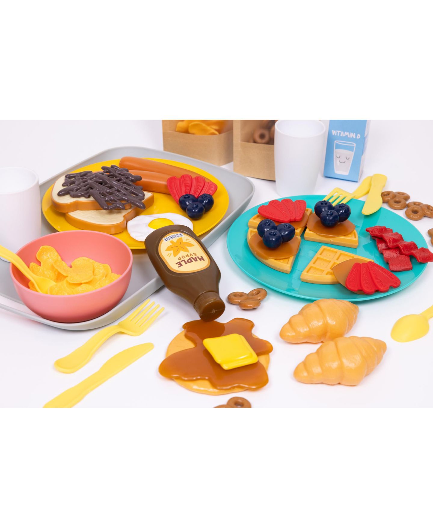 Детский игровой набор NurtureNature Breakfast Delights Imaginative Minds 69-Piece Playset, от 3 лет, цвет: Open Miscellaneous — фото 5