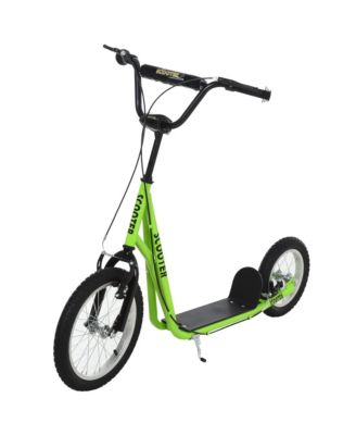 Teens Kick Scooter with Dual Brakes, Adjustable Handlebar & Inflatable Tires, Holds 220 lbs, Ages 5+