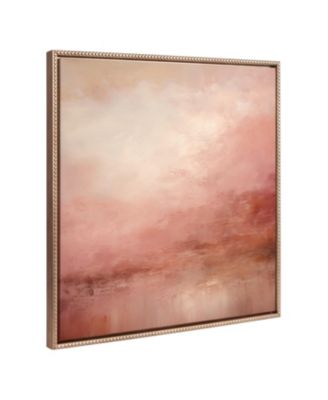 Sylvie Tonal Abstract Framed Canvas by The Creative Bunch Studio