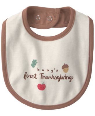 Baby Boys' or Baby Girls' First Thanksgiving Reversible Bib