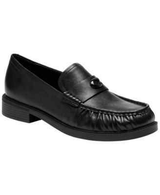 Men's Leather Round-Toe Embellished Soft Loafers