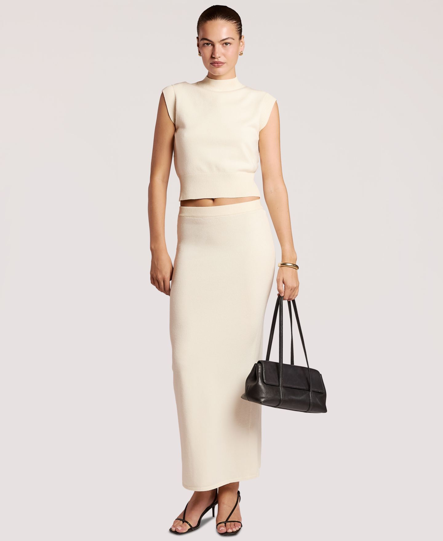 Женская юбка 4th & Reckless Kaelin A-Line High-Waisted Maxi, цвет: Кремовый — фото 2