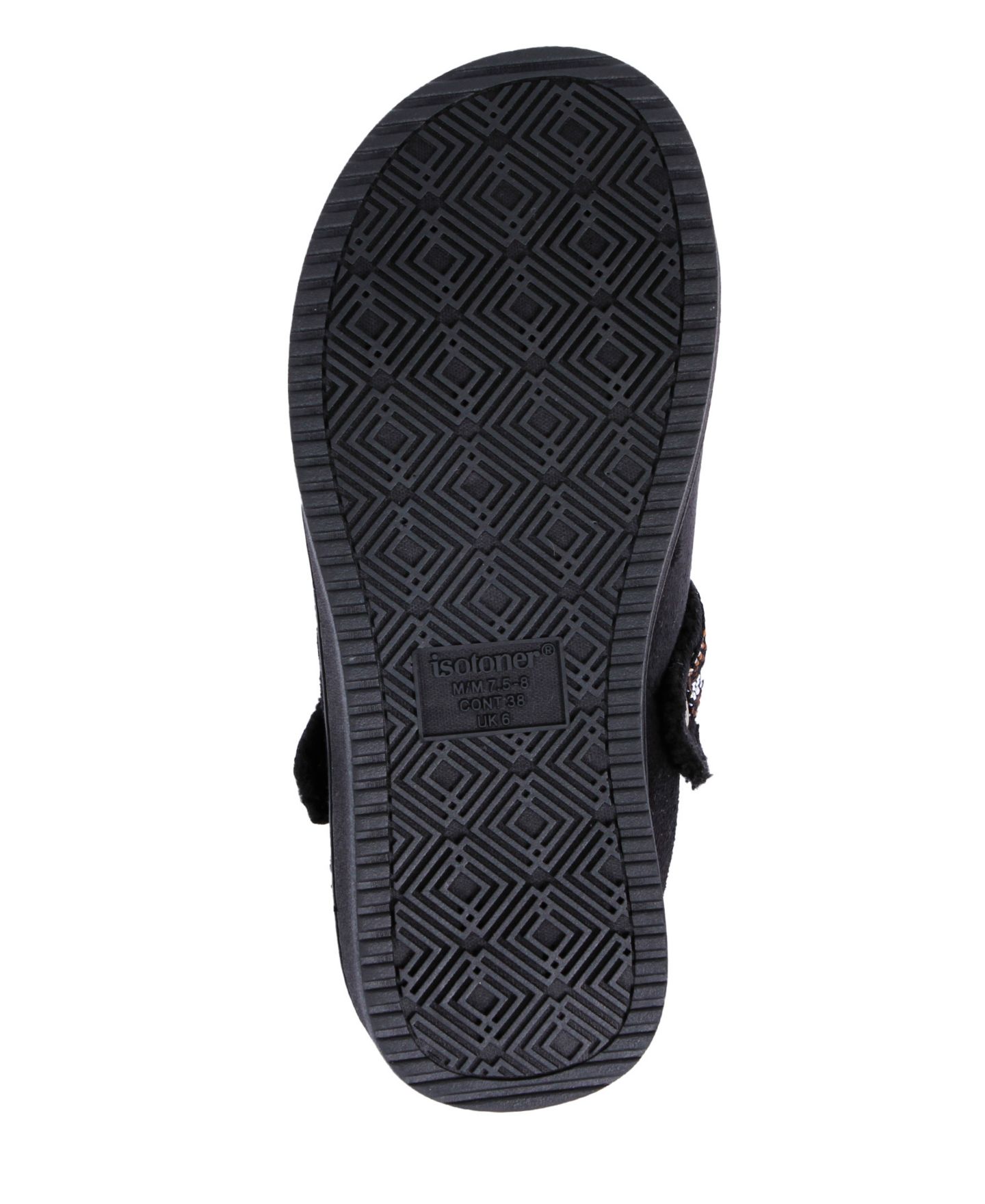 Женские сабо Isotoner Signature Joey Platform Easy-On/Easy-Off Faux Microsuede Clog, цвет: Чёрный — фото 3
