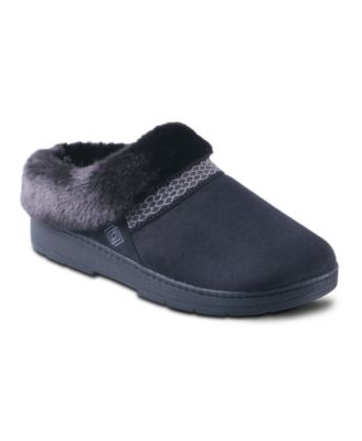 Women's Clara Faux-Fur Trim Cushioned Footbed Clog Mules