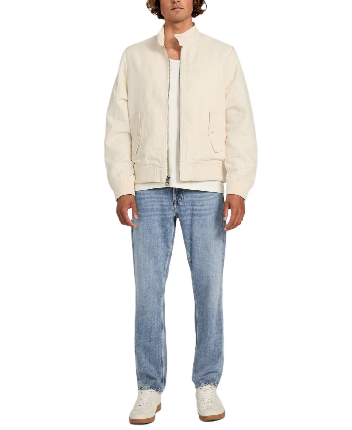 Men's Nolan Linen Harrington Jacket
