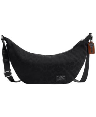 Men's Leon Nylon and Leather Adjustable-Strap Zip-Top Sling