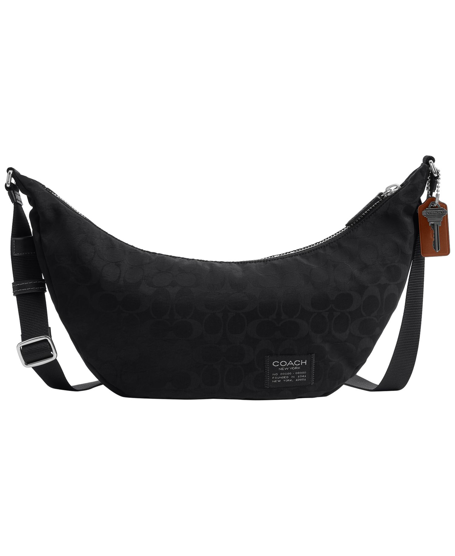 Men's Leon Nylon and Leather Adjustable-Strap Zip-Top Sling