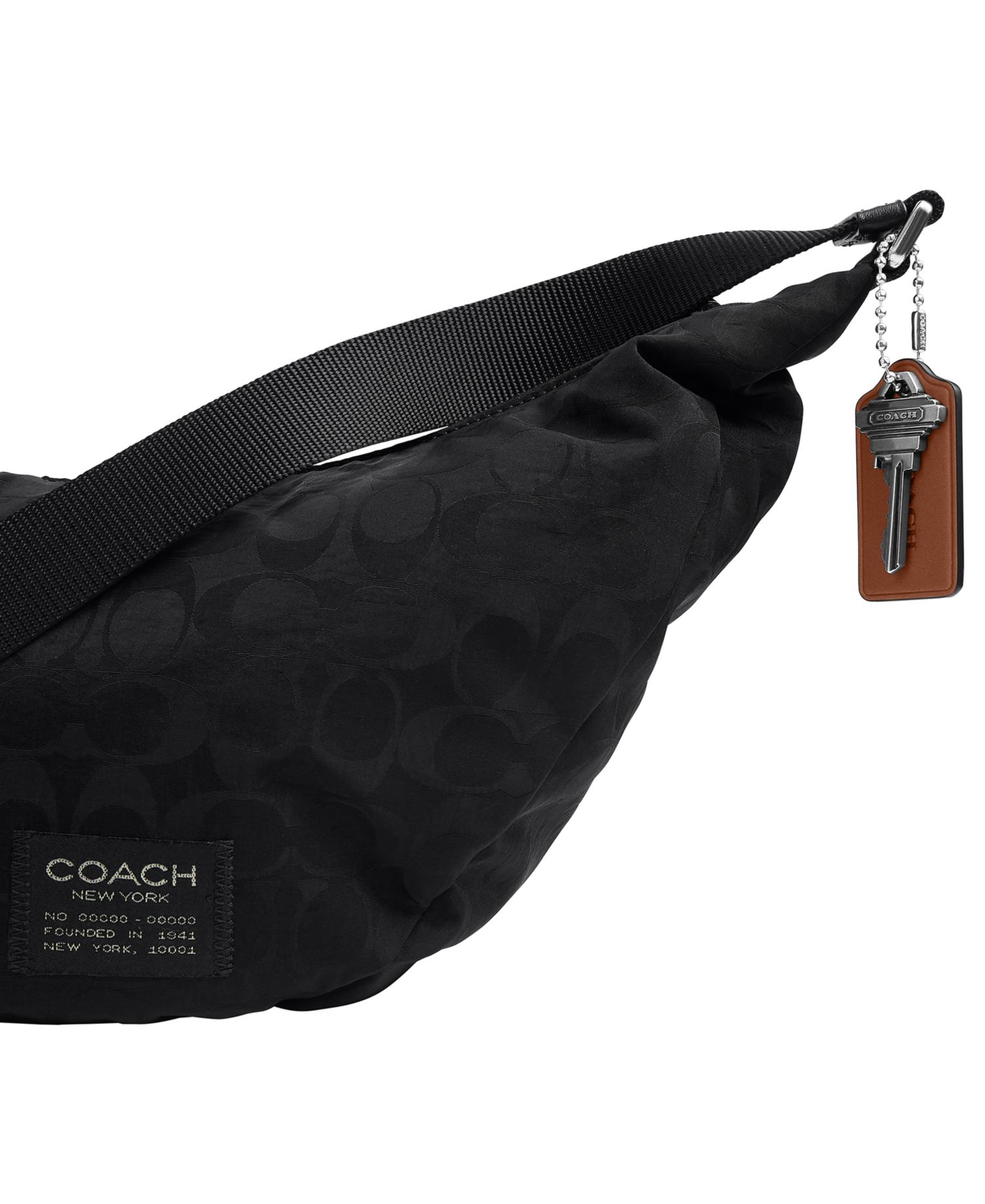 Men's Leon Nylon and Leather Adjustable-Strap Zip-Top Sling