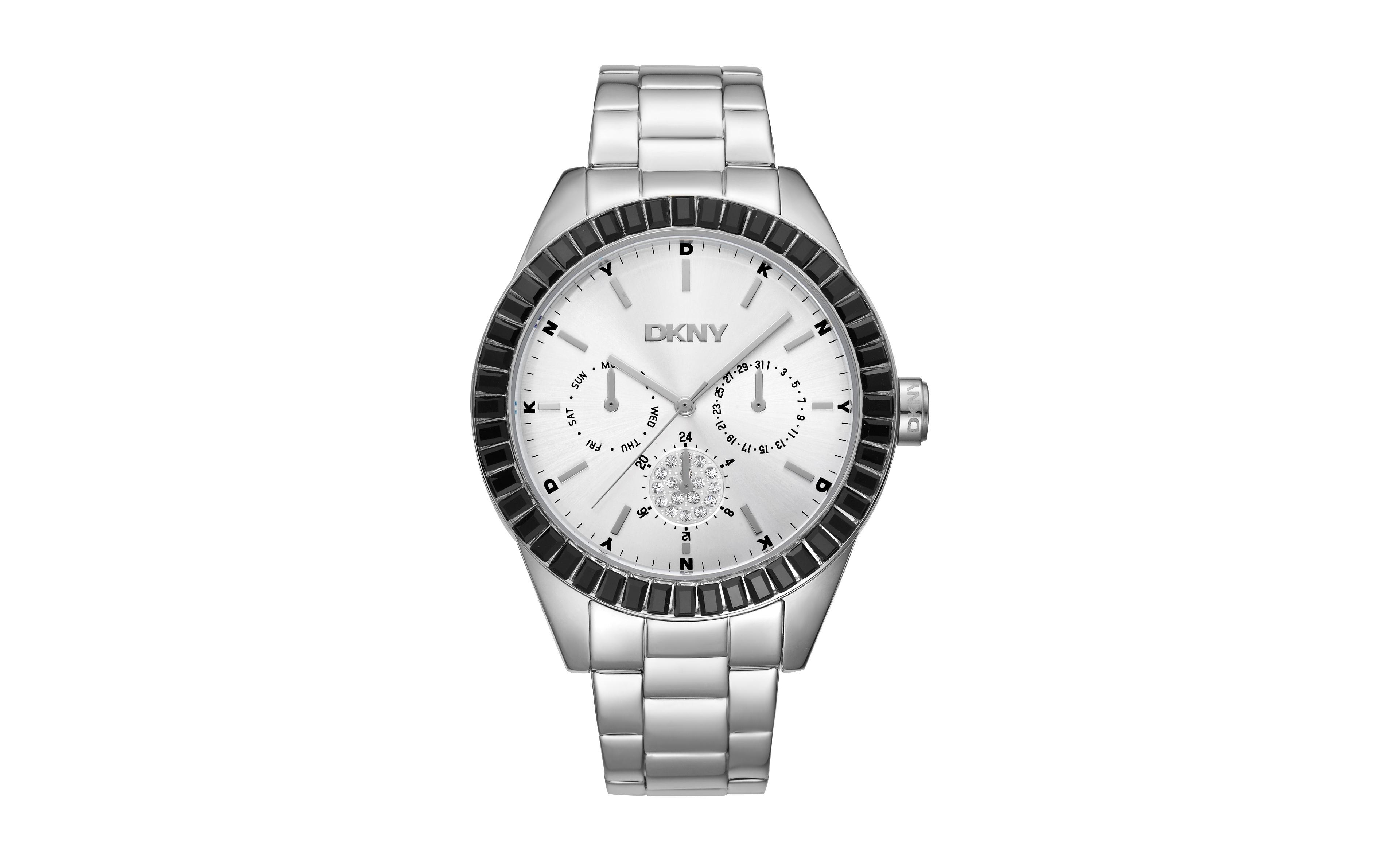Dkny Women's Quartz Evening Silver Stainless Steel Bracelet Watch, 40 mm