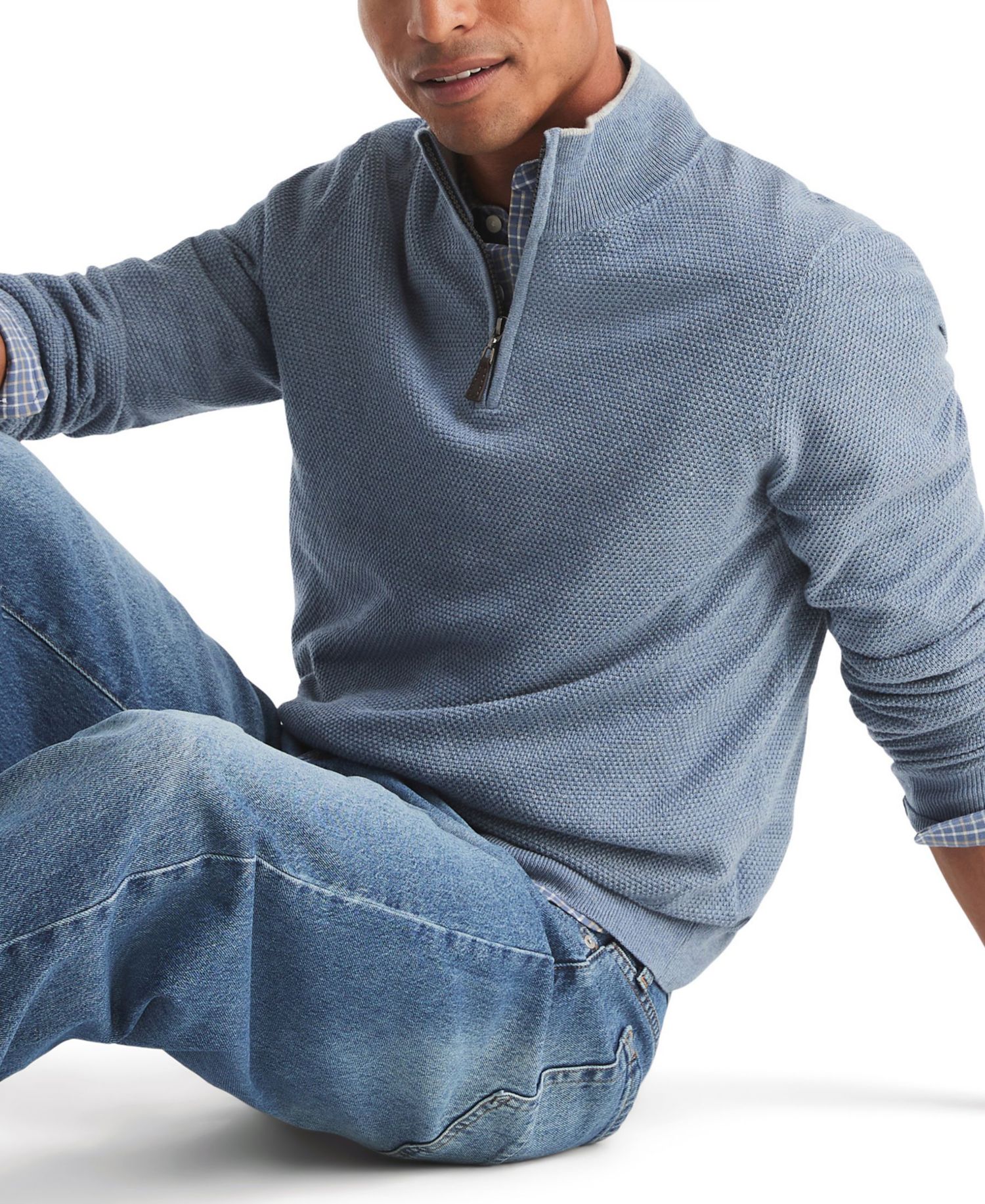 Men's Navtech Classic-Fit Solid Quarter Zip Sweater
