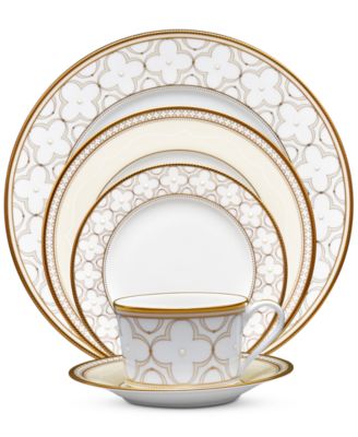 Trefolio Gold Dinnerware Collection 2-Pc. Covered Sugar Dish