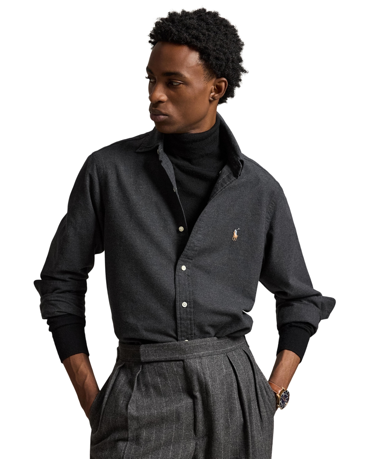 Polo Ralph Lauren Men's Classic-Fit Plaid Brushed Oxford Shirt