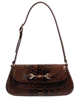 Loraine Small Genuine-Leather Adjustable Horsebit Shoulder Bag