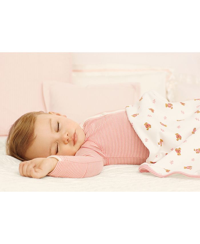 Polo Ralph Lauren Ralph Lauren Baby Girls Striped Coverall & Bear-Print  Blanket & Reviews - Sets & Outfits - Kids - Macy's