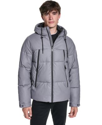 Men's Midweight Hooded Puffer Pockets Jacket