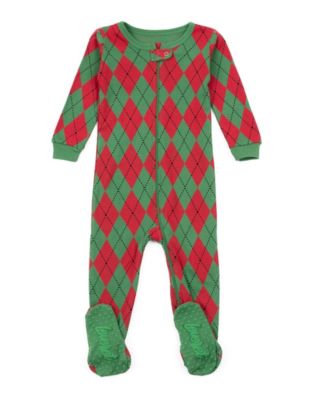 Baby One Piece 0M -24M Argyle Cotton Footed Pajamas