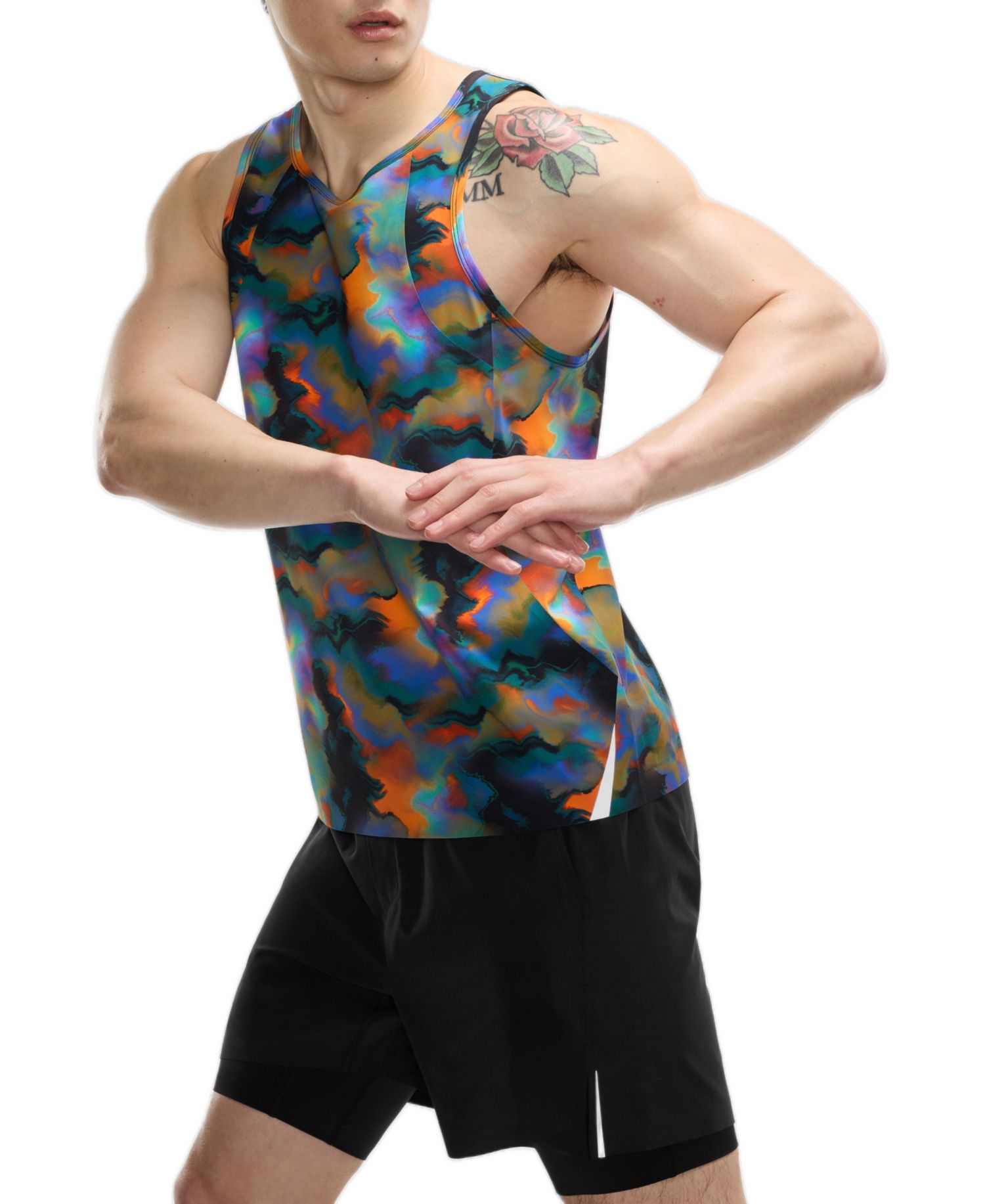 Men's Stride Reflective Crewneck Classic-Fit Singlet