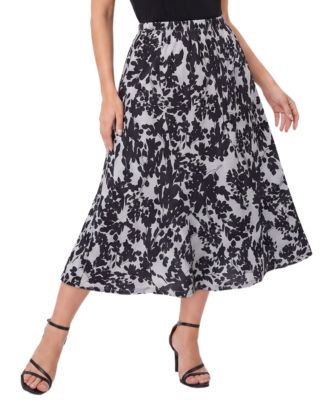 Women's High-Waisted Midi A-Line Skirt