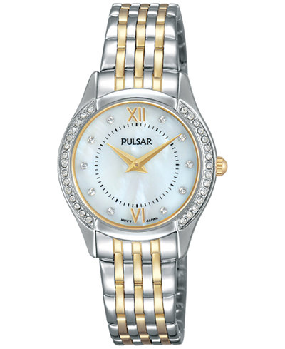 Pulsar Women's Jewelry Two-Tone Stainless Steel Bracelet Watch 28mm PM2233