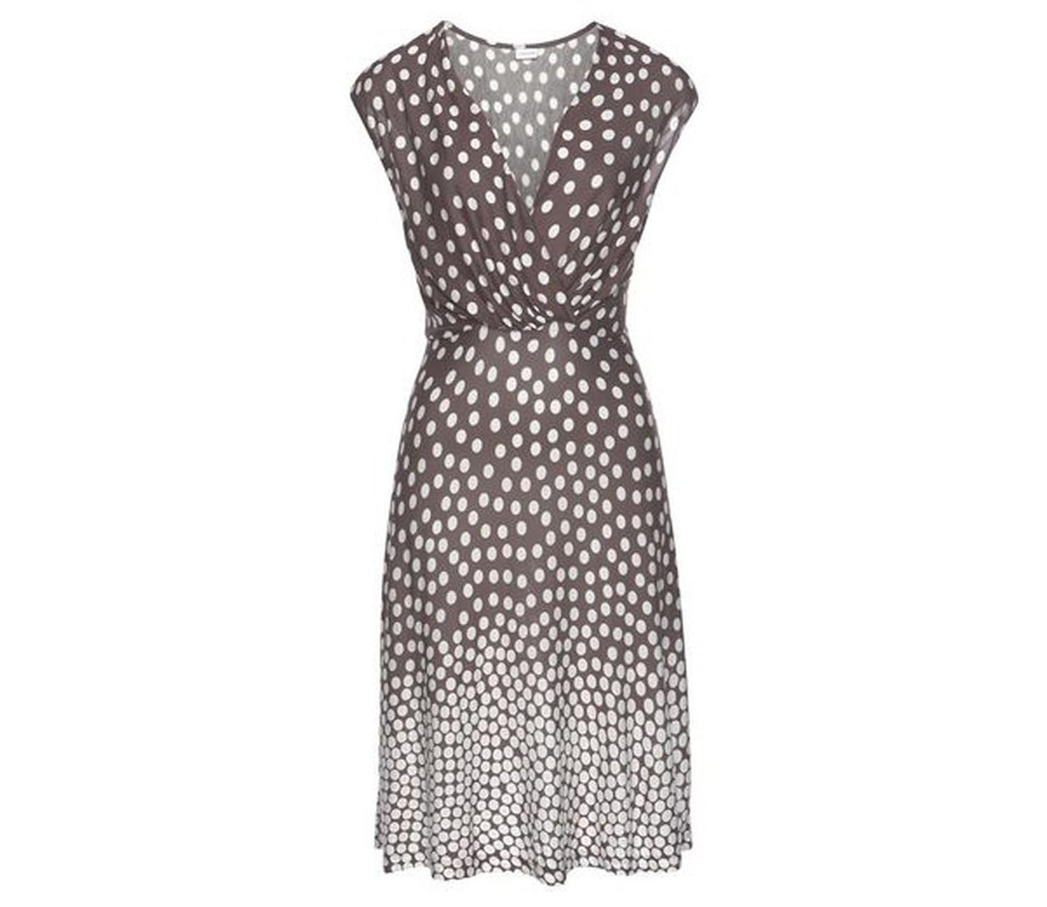 Women's Polka-Dot A-Line Knee-Length Dress